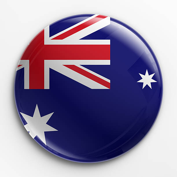 istock Badge - Australian flag 93461360