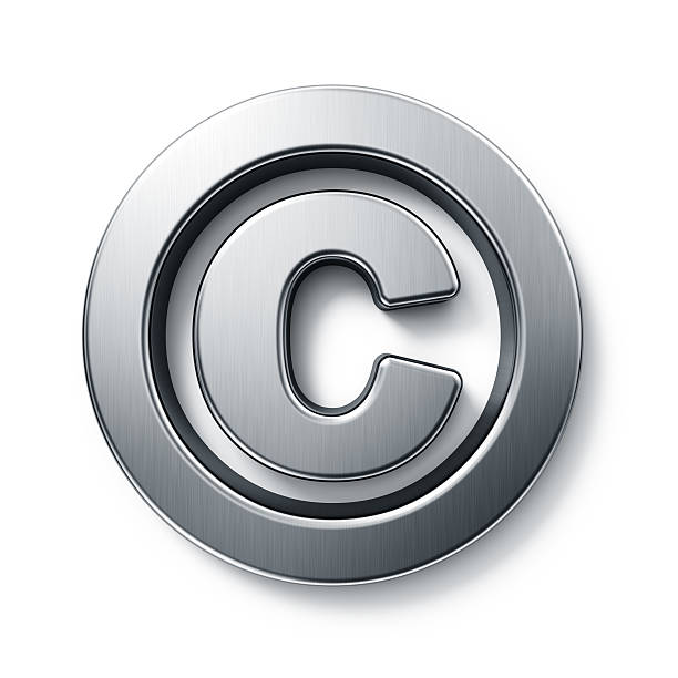 著作権のサイン - intellectual property trademarks silver chrome ストックフォトと画像