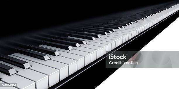 Piano Keys Stock Photo - Download Image Now - Black Color, Color Image, Digitally Generated Image