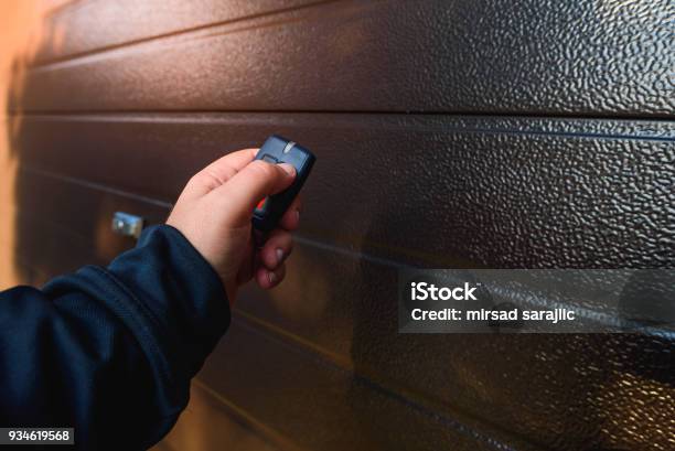 Garage Door Pvc Stock Photo - Download Image Now - Door, Garage, Remote Location