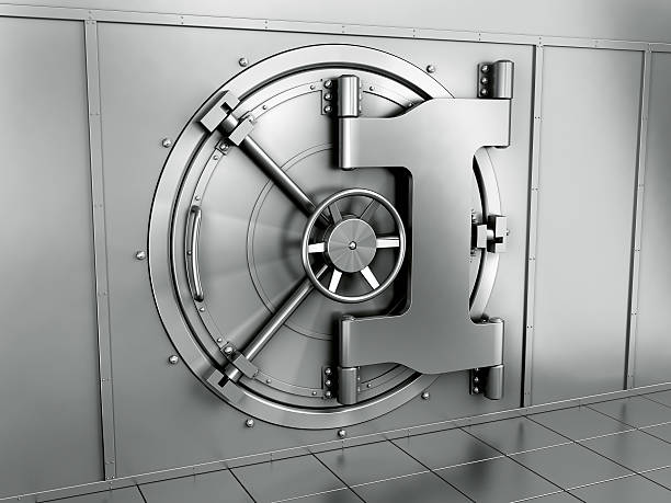 istock Steel bank vault concealing its assets 93462063