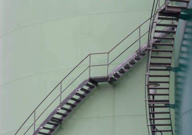 istock steel ladder around fuel storage tanks 934621626