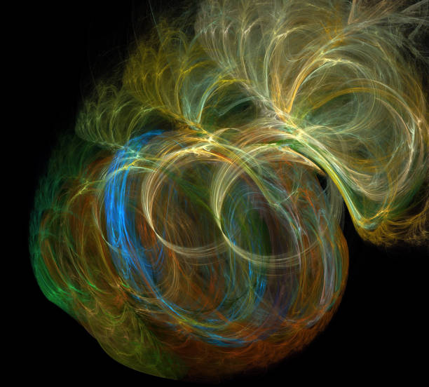 istock image of one Digital Fractal on Black Color 934621644
