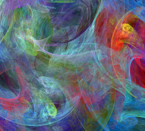 istock image of one Digital Fractal on Black Color 934624016