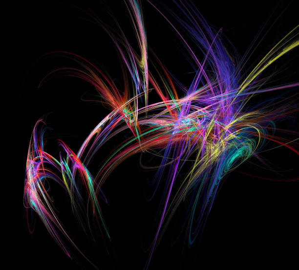 istock image of one Digital Fractal on Black Color 934625998