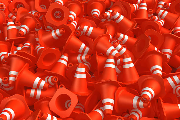 istock Pile of traffic cones 93462665