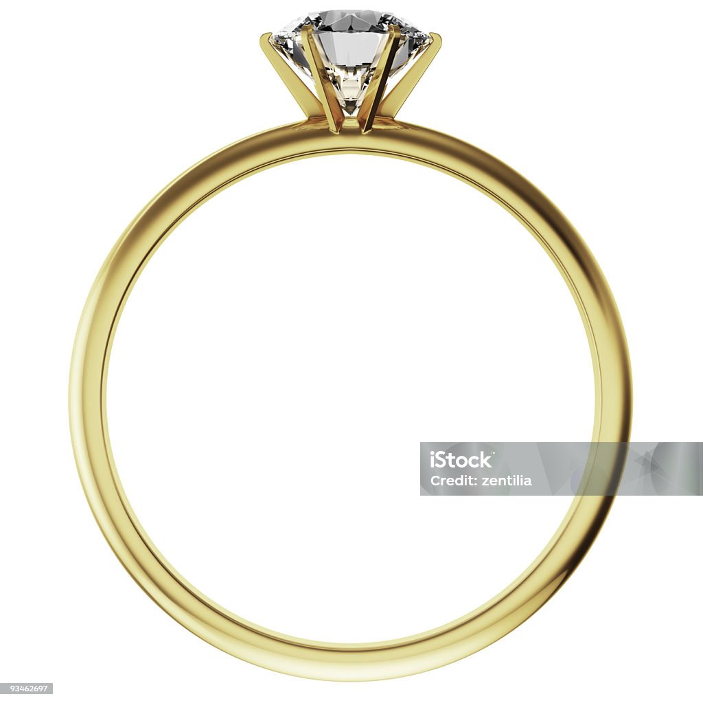 Gold diamond ring - Foto de stock de Anel - Joia royalty-free