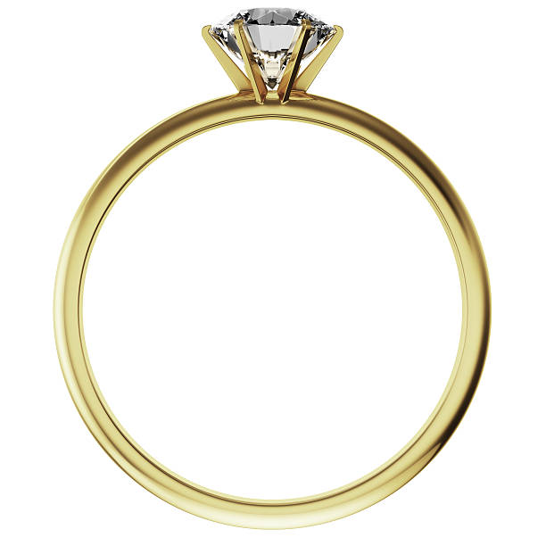 кольцо с бриллиантами - ring gold diamond engagement ring стоковые фото и изображения