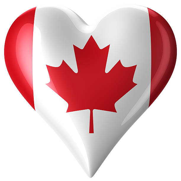 istock Heart with canadian flag 93462871