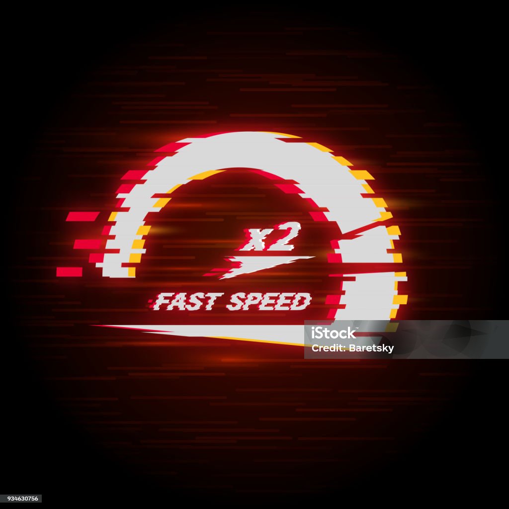 Vector speedometer scale Vector speedometer scale. Concept of speed and acceleration. Vector element of graphic design Burning stock vector
