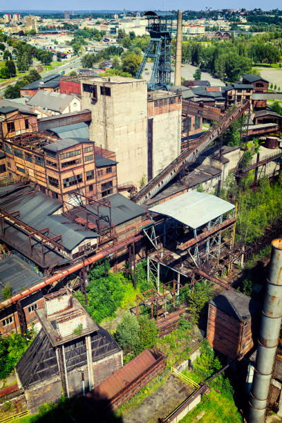 istock Aeral viev of the old closed coal mine 934631152