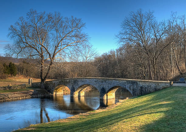 Burnside's Bridge in Sharpsburg, Maryland stock photo