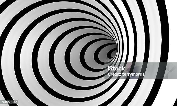 Palco Da Warped Espiral - Fotografias de stock e mais imagens de Abstrato - Abstrato, Branco, Cor preta