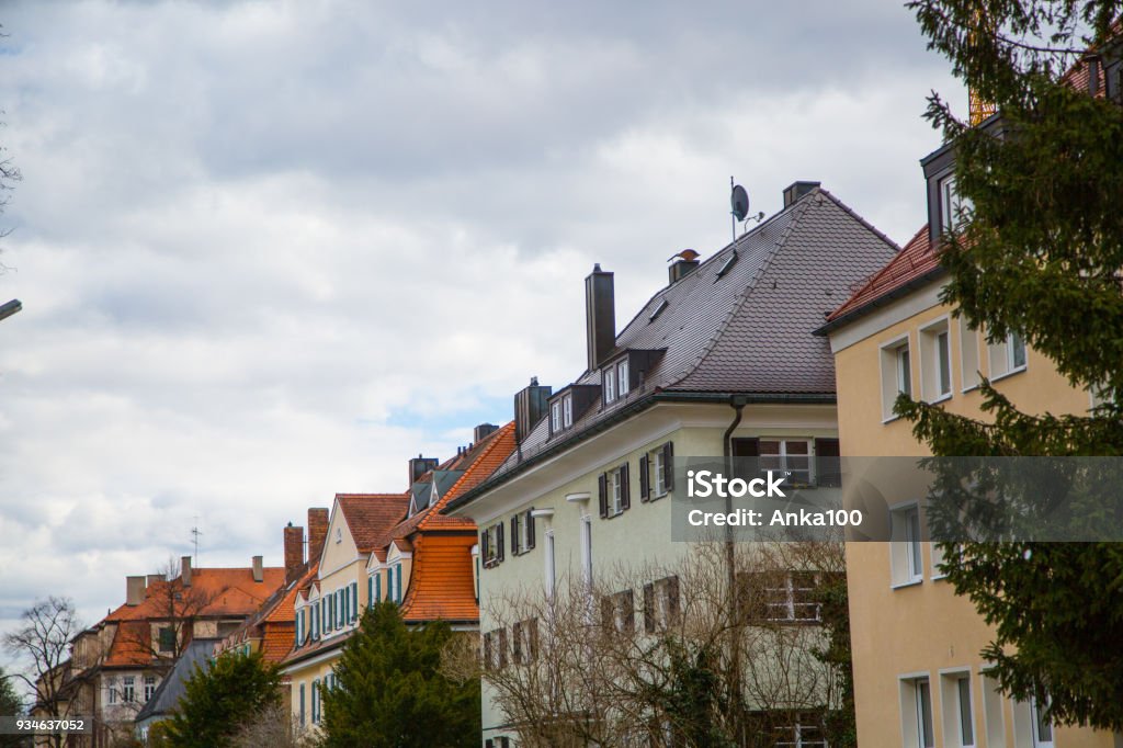 Häuserzeile, Miethäuser in München - Lizenzfrei Alt Stock-Foto