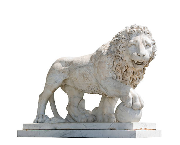 istock Isolated sculpture of a lion 93463858