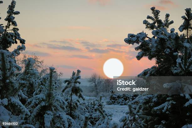 Winter Sonnenuntergang Stockfoto und mehr Bilder von Abenddämmerung - Abenddämmerung, Abenteuer, Allgemein beschreibende Begriffe