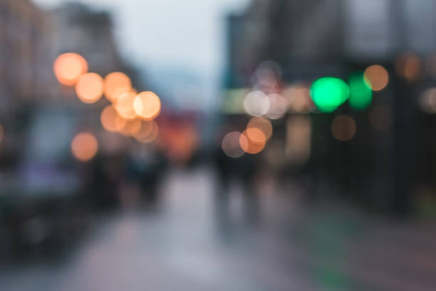 istock Night bokeh light in big city, abstract blur defocused background. 934646530