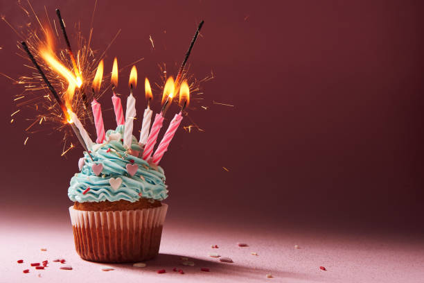 istock muffin with cream and candles 934652570