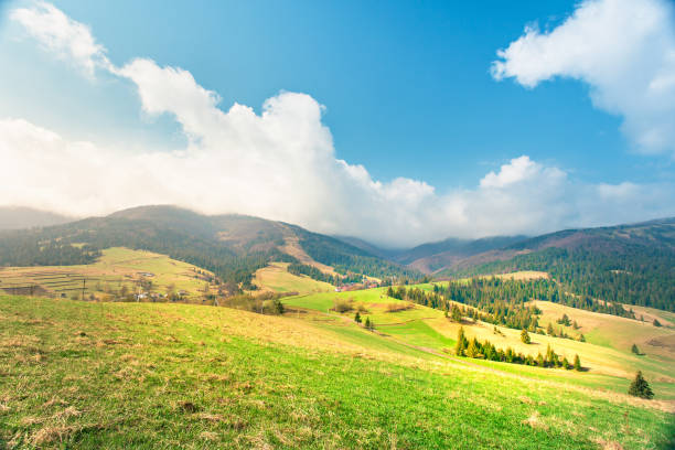 istock Sunny spring day. Green mountain valley. 934652672