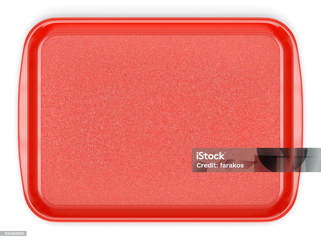 Roter Kunststoff Lebensmittel-Fach - Lizenzfrei Tray Stock-Foto