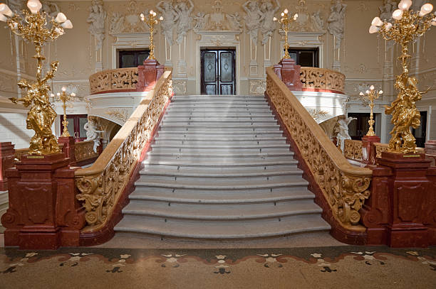 luxury stairway stock photo