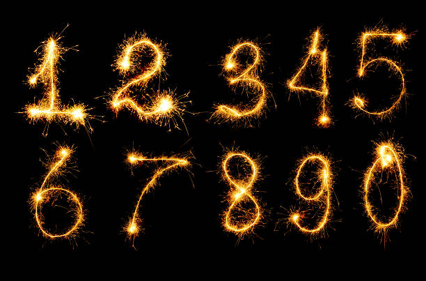 set fireworks figure stock photo