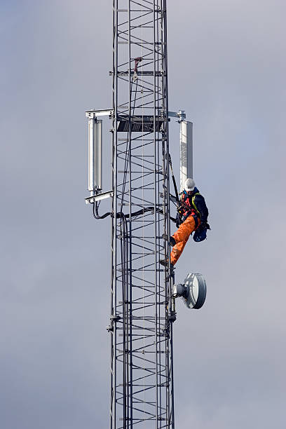 istock Mobile Telephone Cellphone Mast Maintenance 93465907