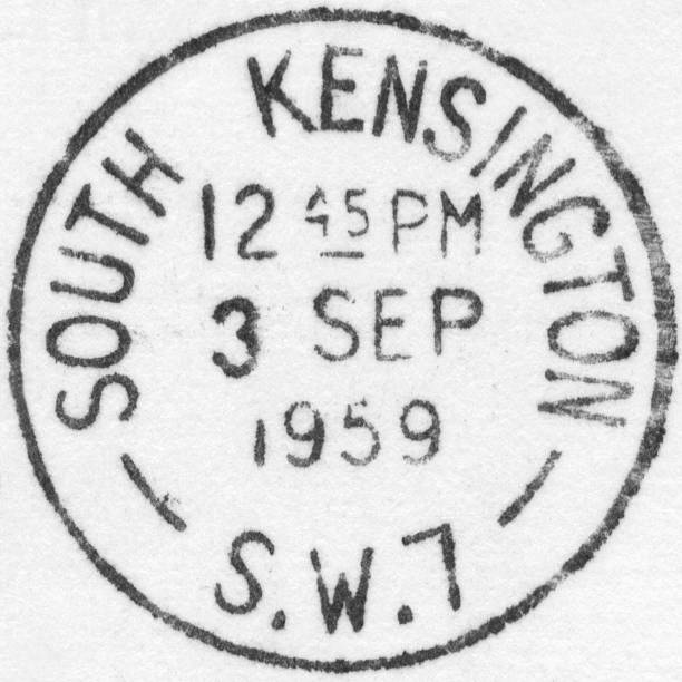 London postmark - South Kensington 1959  1950 1959 stock pictures, royalty-free photos & images