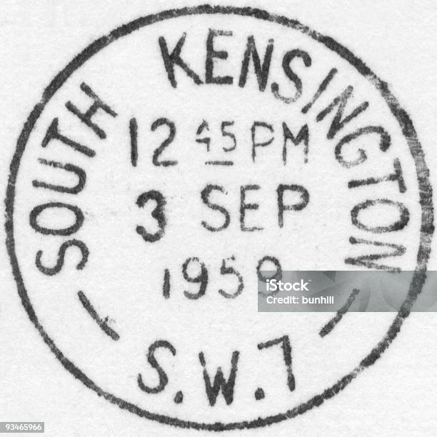 Лондон Почтовый Штемпельsouth Kensington 1959 Года — стоковые фотографии и другие картинки Лондон - Англия