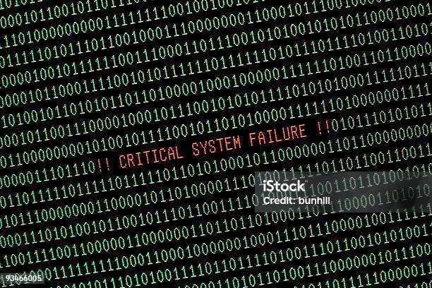 System Failure Error Message On Computer Monitor Screen Display Stock ...