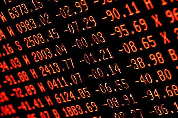 istock stock market crash - red trading screen numbers 93466069