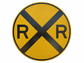Yellow Railroad Sign
