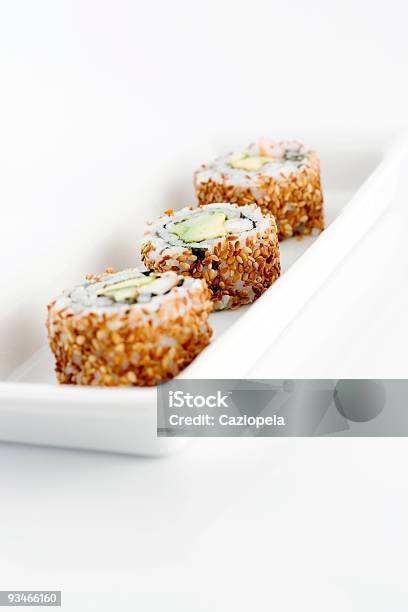 Rolo Da Califórnia - Fotografias de stock e mais imagens de Abacate - Abacate, Alimentação Saudável, Almoço