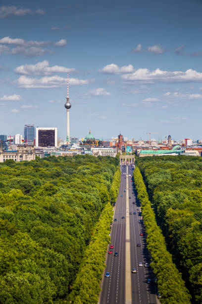 istock Berlin skyline with Tiergarten park in summer, Germany 934670052