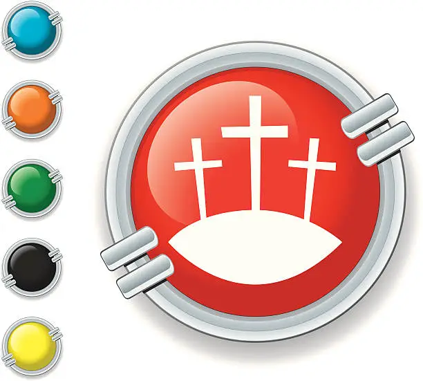 Vector illustration of Crosses Icon