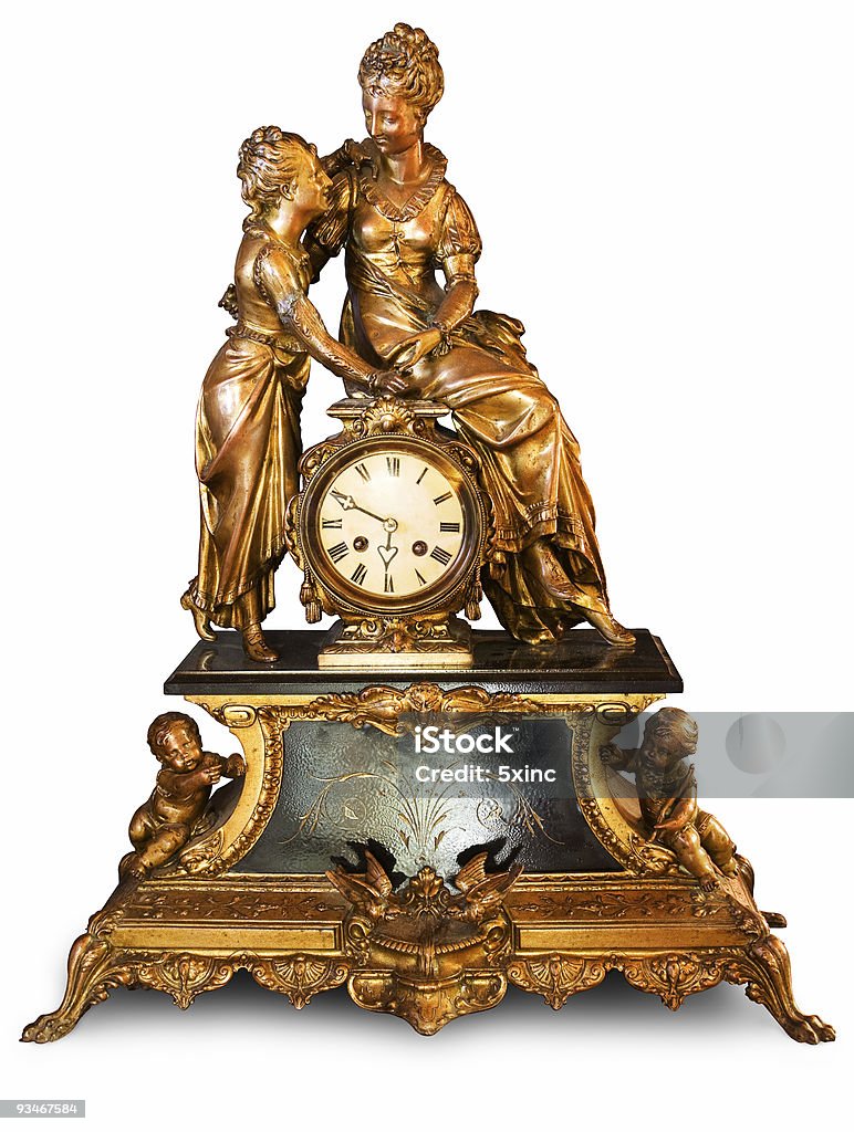 Horloge Antique avec des figurines - Photo de Art libre de droits