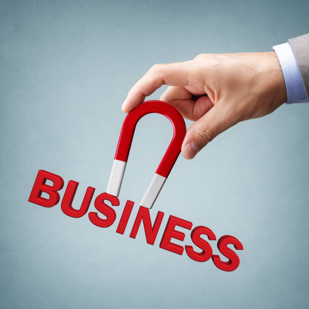 istock Magnet attracting new business clients and customers 934679398