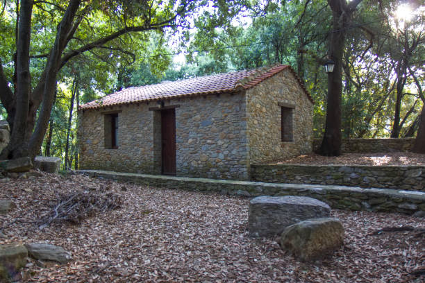 Ekklisia Agia Anastasia Farmakolitria church on Skiathos island, Greece Ekklisia Agia Anastasia Farmakolitria church on Skiathos island, Greece archaelogy stock pictures, royalty-free photos & images