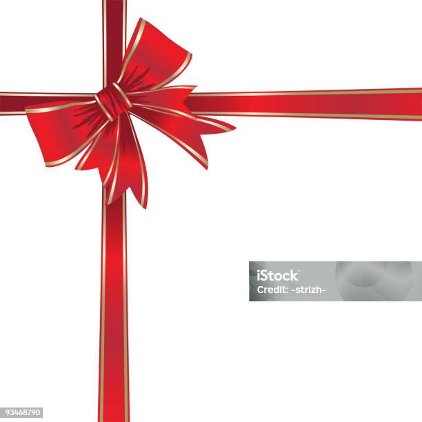 Czerwona Kokarda - Stockowe grafiki wektorowe i więcej obrazów Bez ludzi - Bez ludzi, Bombka, Boże Narodzenie