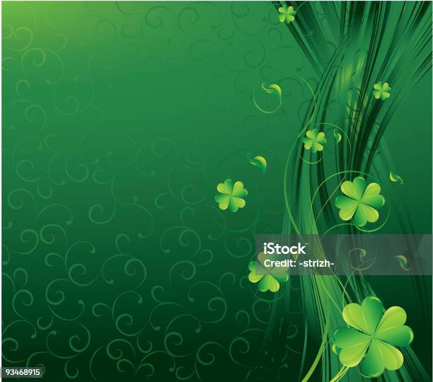 St Patrickshintergrund Stock Vektor Art und mehr Bilder von Abstrakt - Abstrakt, Ast - Pflanzenbestandteil, Baumblüte