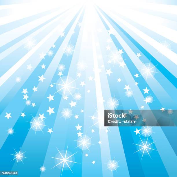 Sfondo Di Luce Blu - Immagini vettoriali stock e altre immagini di A forma di stella - A forma di stella, Astratto, Blu