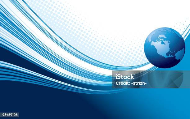 Globo Sfondo Blu - Immagini vettoriali stock e altre immagini di Africa - Africa, Asia, Astratto