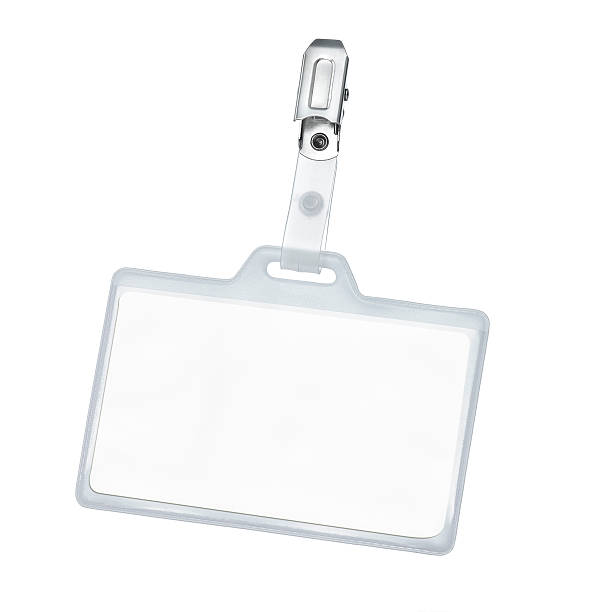istock Blank Id card with copy space against white background 93469402