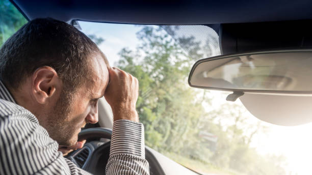 istock Depressed driver, transportation and lifestyle concepts 934697082