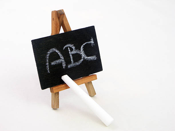 blackboard ABC stock photo