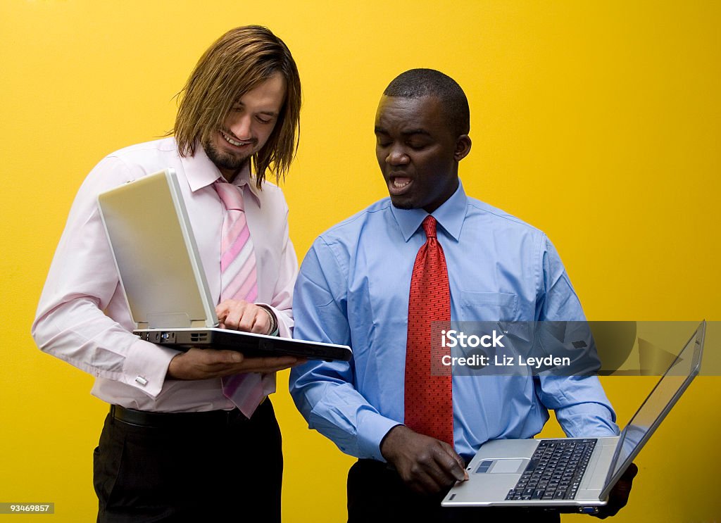 Zwei laptops - Lizenzfrei Afrikaner Stock-Foto