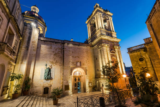 istock St. Lawrence's Church at night, Birgu,Malta 934701392