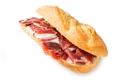 Typical Spanish ham sandwich