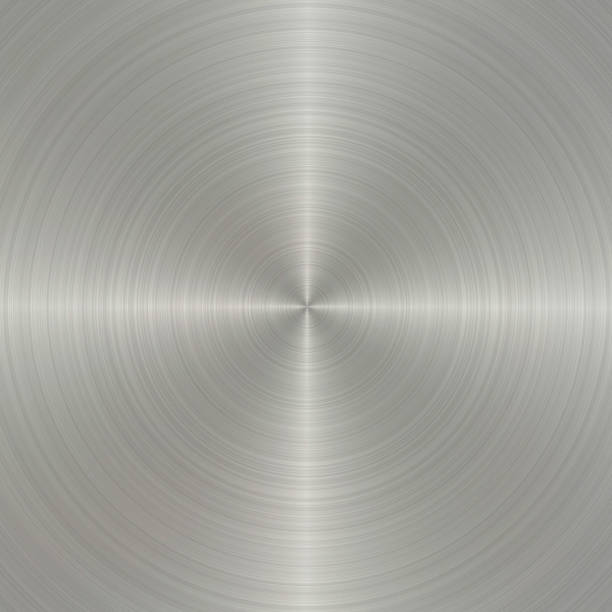 istock Circular brushed aluminum metal texture 934704352