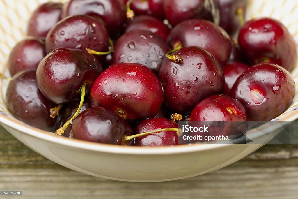 Bowl Of Cherries  Berry Fruit Stock Photo